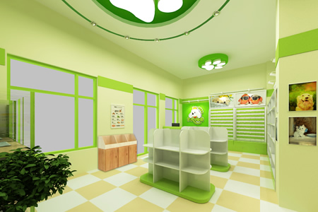 圣宠宠物大庆时代广场店的装修设计效果图