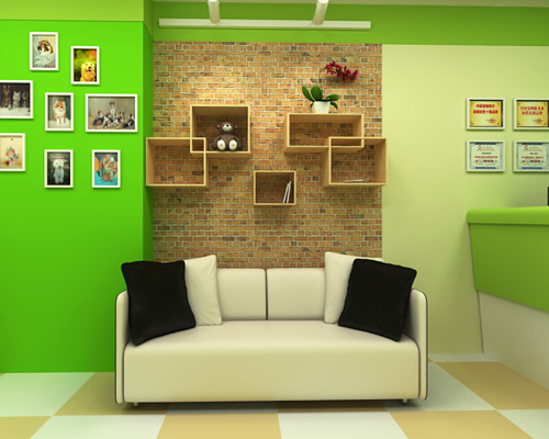 圣宠宠物店哈尔滨恒大绿洲店装修设计效果图