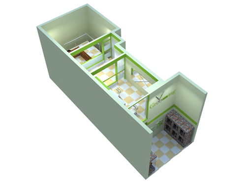 圣宠宠物鞍山铁东越岭路店装修效果图