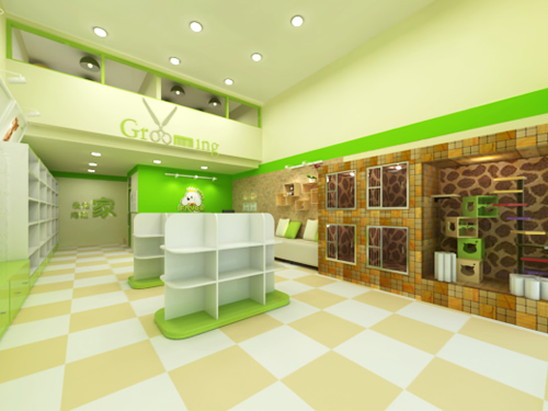 圣宠广东丰顺锦江路宠物店装修效果图