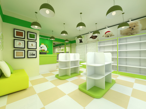 圣宠南京南方花园宠物店装修效果图