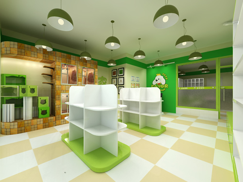 圣宠南京南方花园宠物店装修效果图