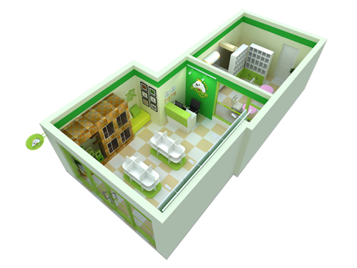 圣宠南京南方花园宠物店装修效果图