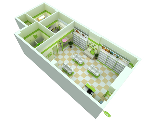 圣宠宠物沈阳万科公园大道店装修效果图